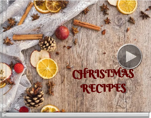 Book titled 'CHRISTMAS RECIPES'