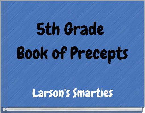 5th Grade Book of Precepts