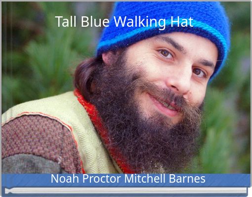 Tall Blue Walking Hat