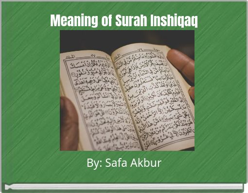 Meaning of Surah Inshiqaq
