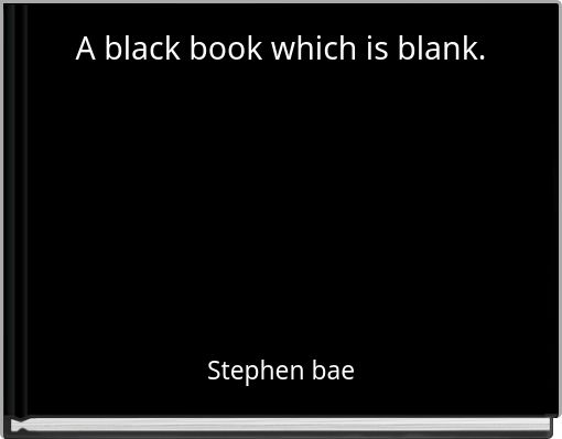 A black book which is blank.