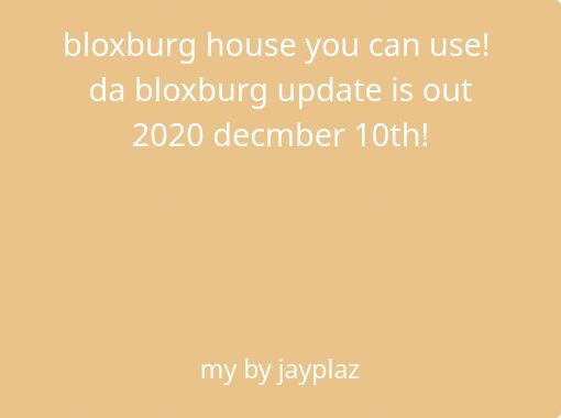 Bloxburg House Free 